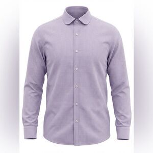 HUGO BOSS MENS BUTTON DOWN SHIRT PURPLE CHECK SIZE L